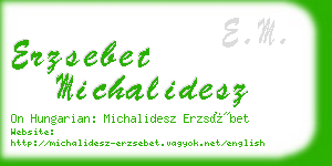 erzsebet michalidesz business card